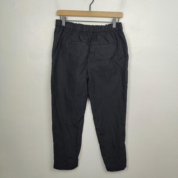 Chicos Linen Pants Womens 0 000R Black Drawstring Tapered Beachy Summer - Picture 4 of 7